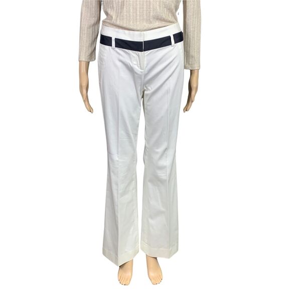 The Limited Womens Cassidy Fit Flare Leg Dress Pants Ivory Black Size 0 - Picture 1 of 14